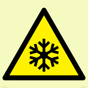 W010 Warning: Low temperature/freezing conditions